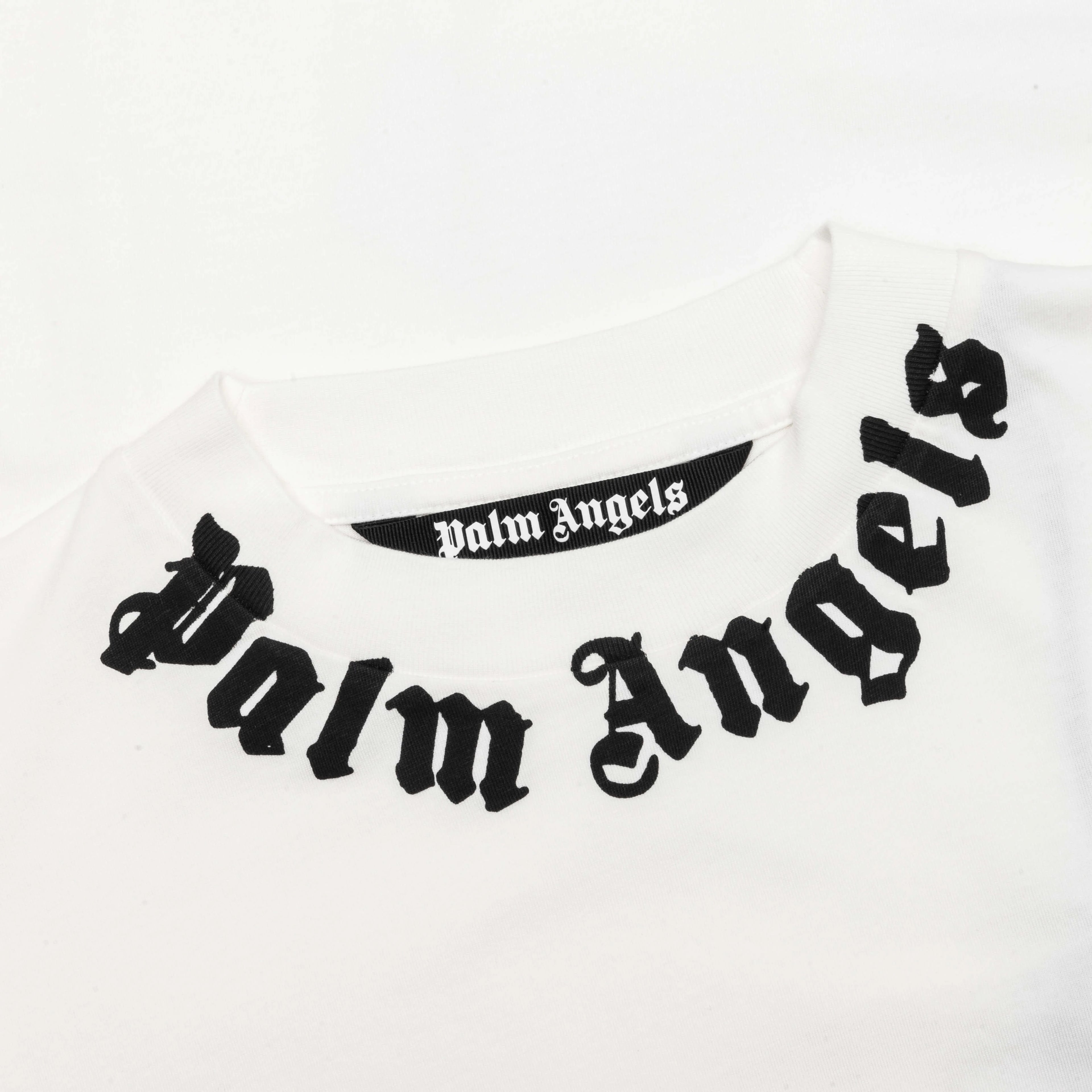Neck Logo T Shirt Off White Black