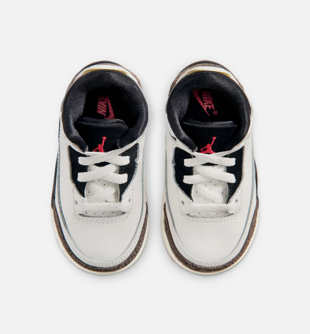 Air Jordan 3 Retro Sail and University Red Infant Toddler Lifestyle Shoe Sail Black University Red Pale Ivory Free Shipping