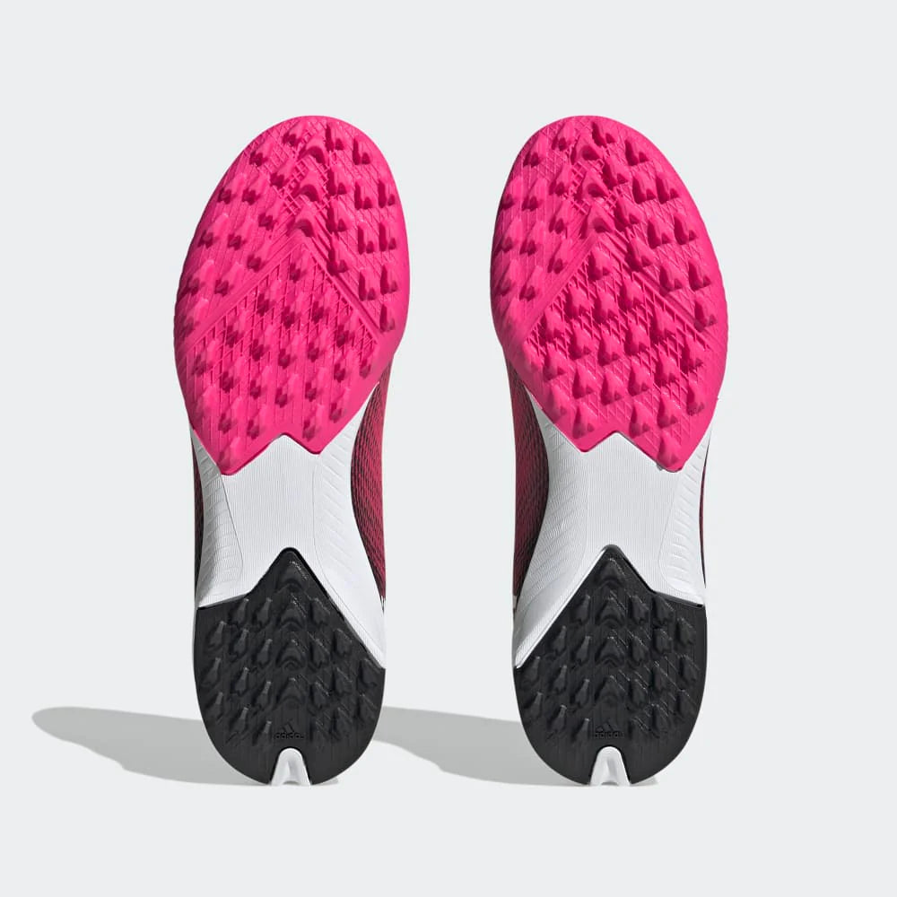 adidas Kids X Speedportal3 TF J Turf Football Boots Black Pink