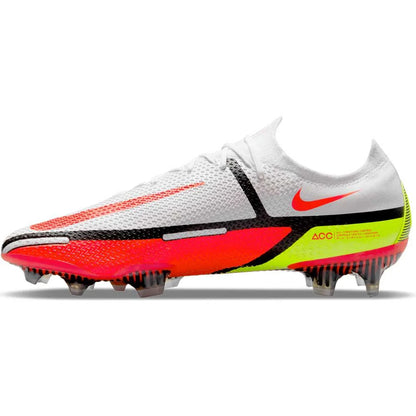 Nike Phantom GT2 Elite FG Firm Ground Soccer Cleats White Bright Crimson Volt