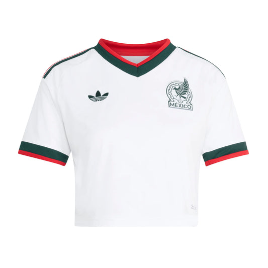 adidas Mexico Away Cropped Womens Soccer Jersey 2026 White