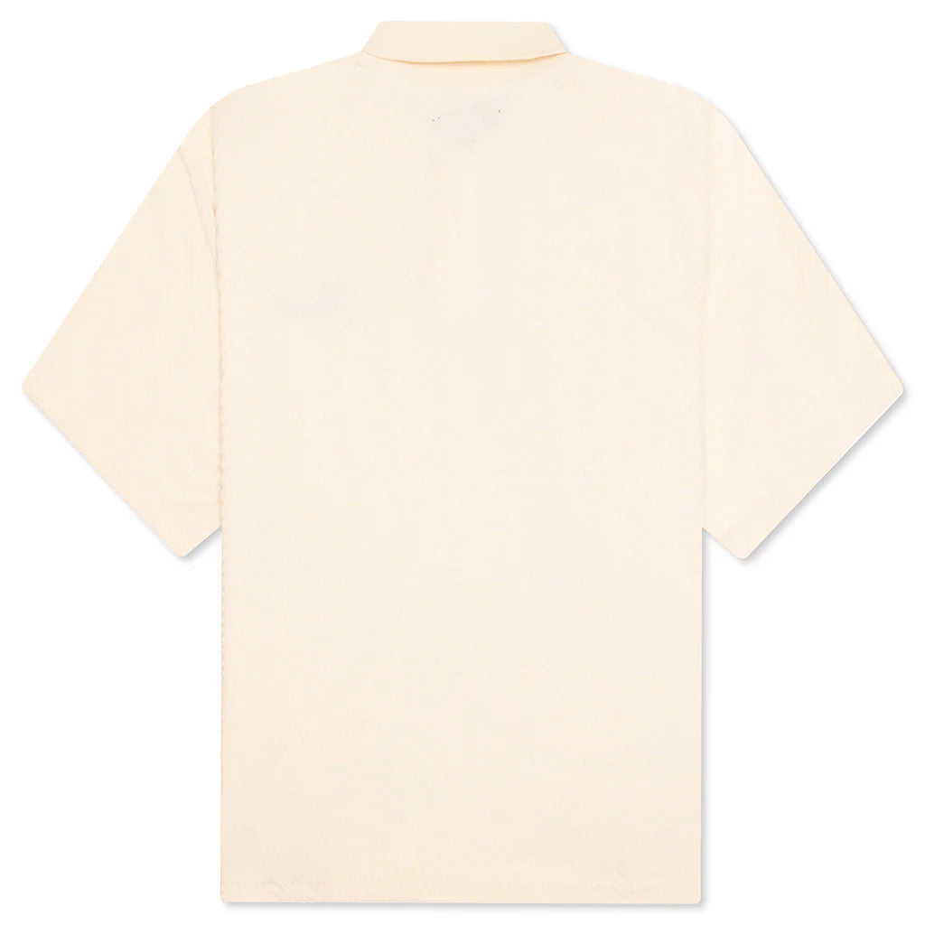 Zen Terry Boxy Polo Off White