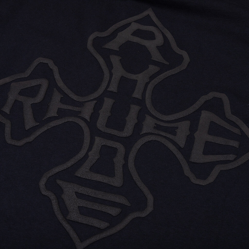 Rhude Cross Logo L S Tee Vintage Black
