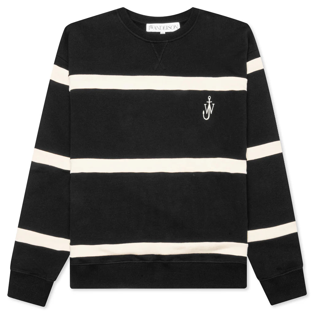 Stripe Sweatshirt Black Natural