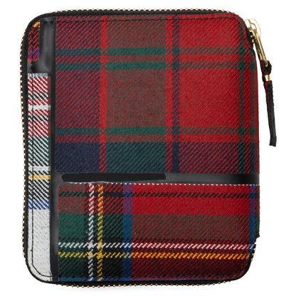 Comme des Garcons Tartan Patchwork Wallet Red