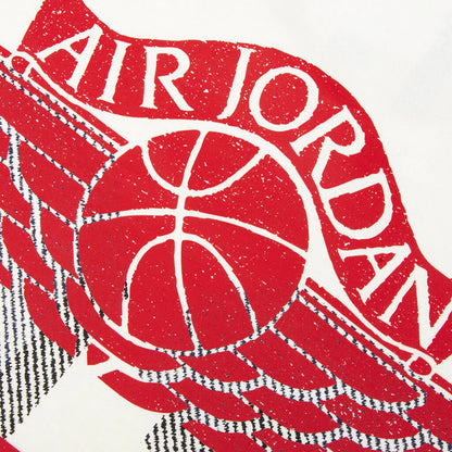 Jordan x Levis L S Tee Pale Ivory Black University Red