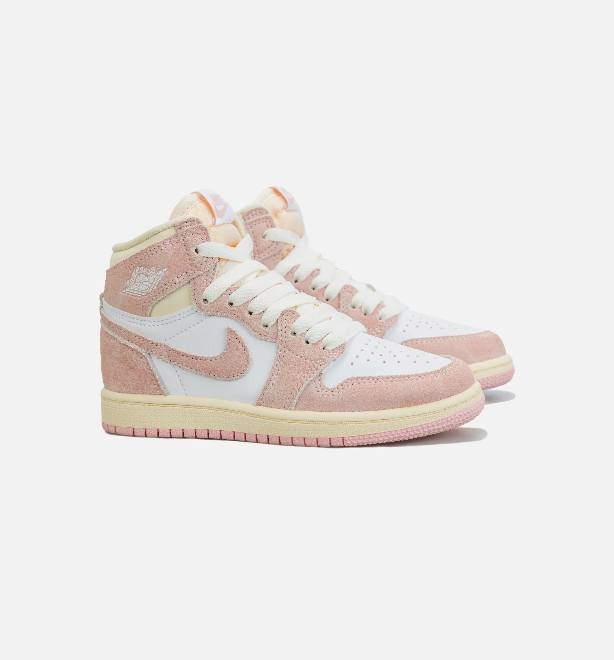 Air Jordan 1 Retro High OG Washed Pink Preschool Lifestyle Shoe White Pink
