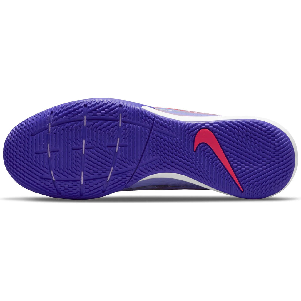 Nike Superfly 8 Academy KM IC Indoor Soccer Shoes Light Thistle Metallic Silver