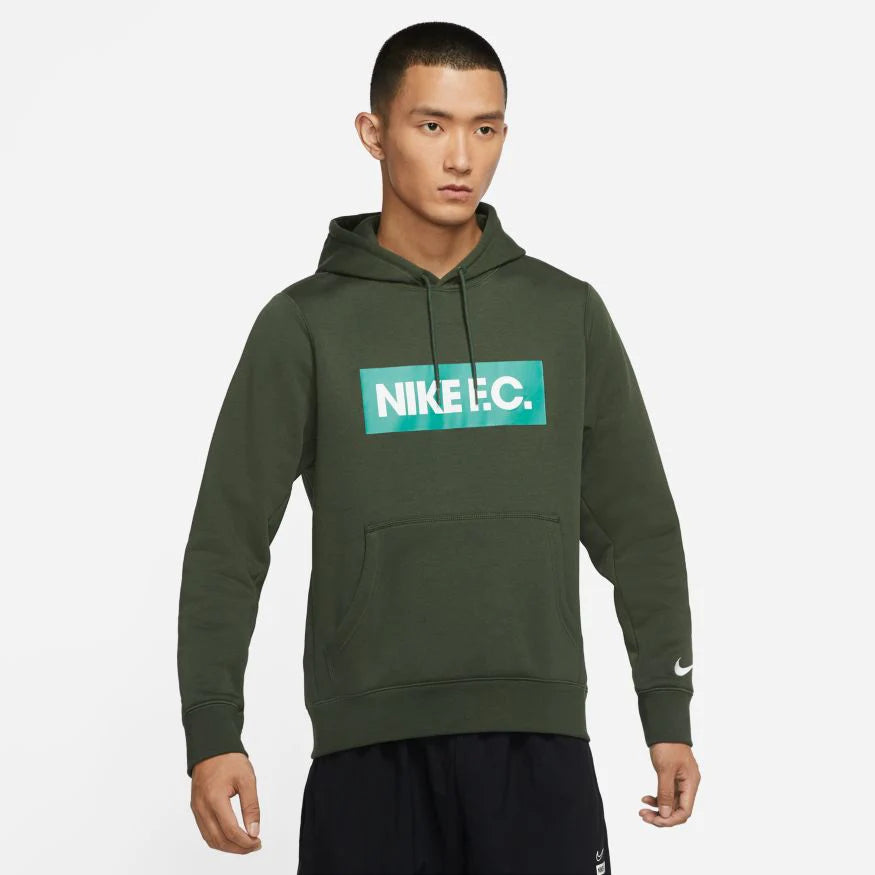 Nike FC Mens Pullover Fleece Soccer Hoodie Green