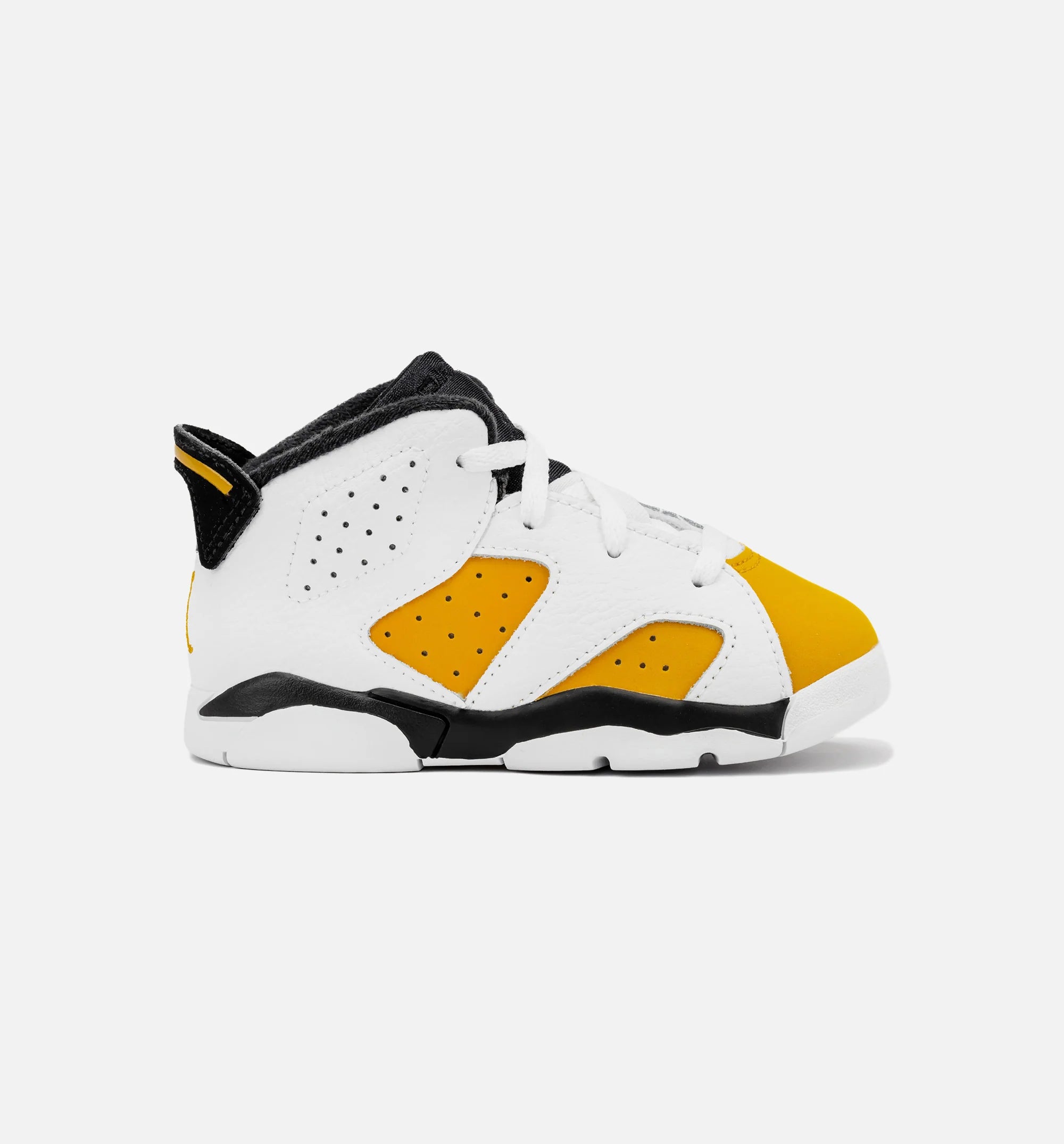 Air Jordan 6 Retro Yellow Ochre Infant Toddler Lifestyle Shoe White Yellow Ochre Black Free Shipping