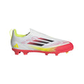 adidas F50 League Laceless FG MG Youth Soccer Cleats White Black Yellow
