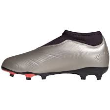 adidas Kids Predator League Lace Less FG J Firm Ground Soccer Cleats Plamet Black Turbo