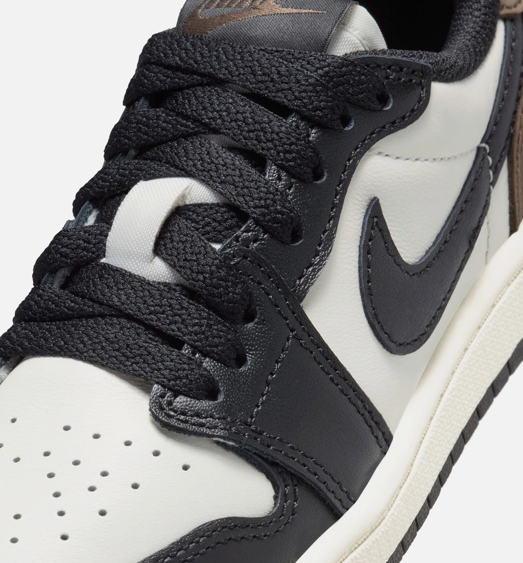 Air Jordan 1 Retro Low Mocha Preschool Lifestyle Shoe Sail Dark Mocha Black