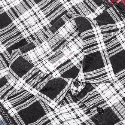 Flannel Shirt 7 Cuts Zipped Wide Shirt Assorted