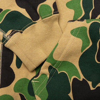 Kids Abc Camo Shark Zip Hoodie Green