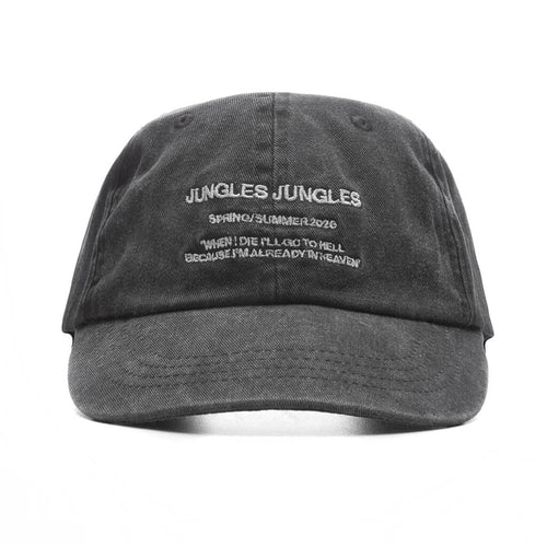 Spring Summer Cap Washed Black