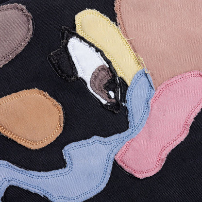 Side Eye Face Sweatpants Black