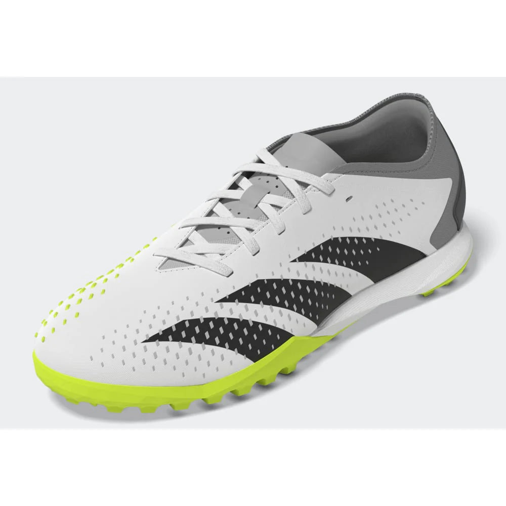 adidas Predator Accuracy3 Low Turf Soccer Cleats White Black Lucid Lemon