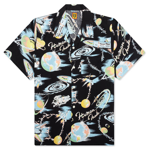Graphic Aloha Shirt Black