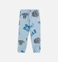 Brooklyn Fleece All Over Print Joggers Womens Pants Blue Grey