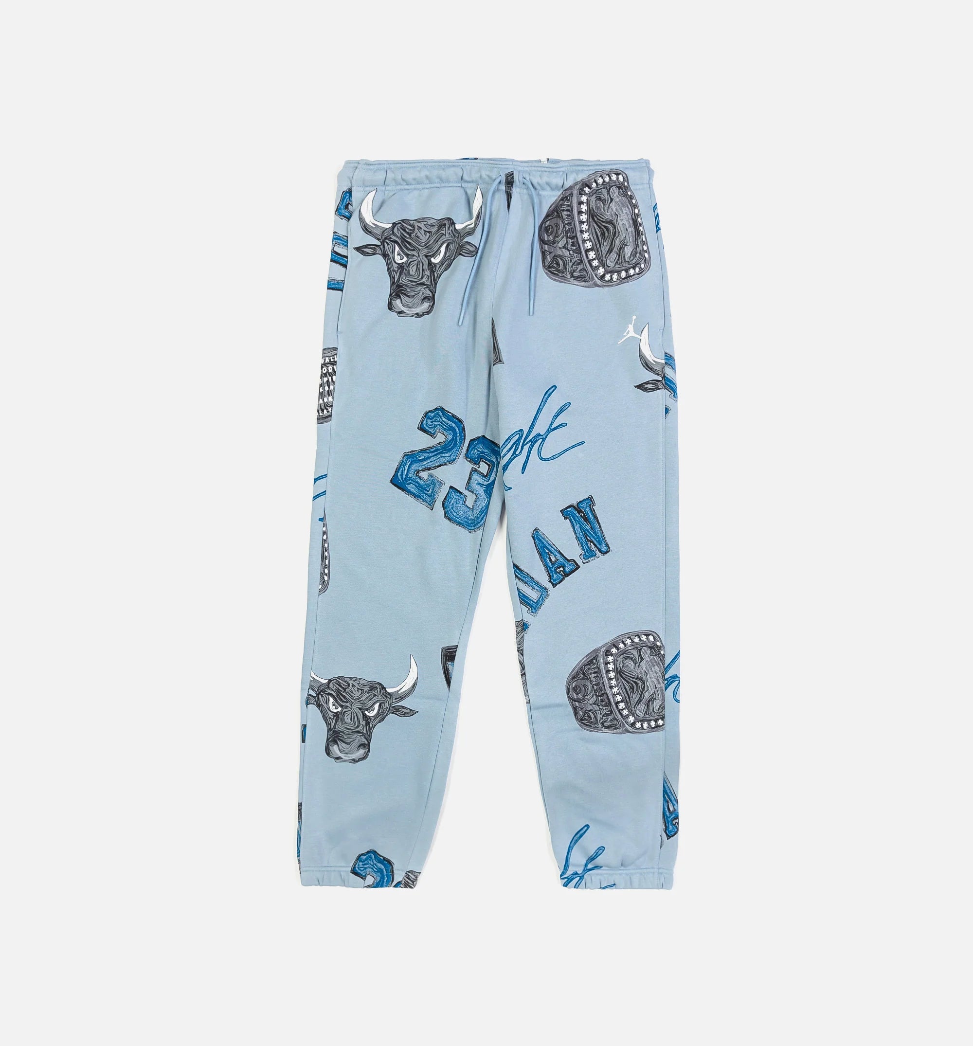 Brooklyn Fleece All Over Print Joggers Womens Pants Blue Grey