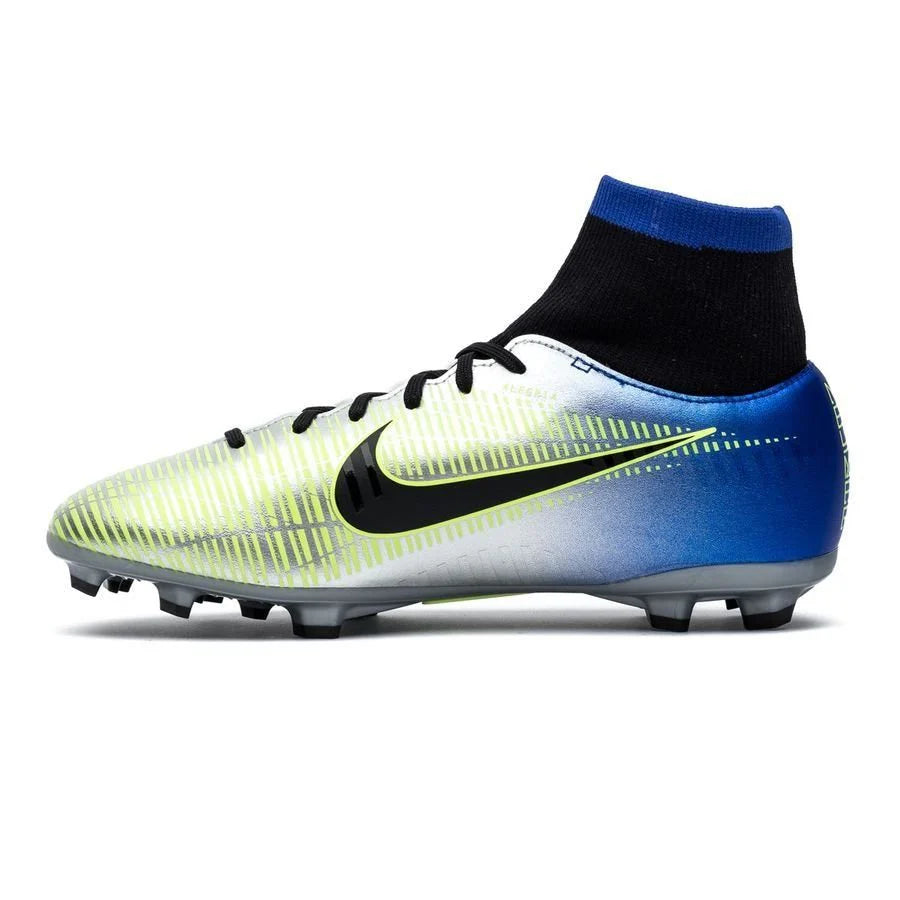 Nike Kids Neymar Jr Mercurial Victory VI Dynamic Fit FG Firm Ground Football Boot Racer Blue Black Volt