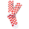 Saint Sinner Checker Socks White Red
