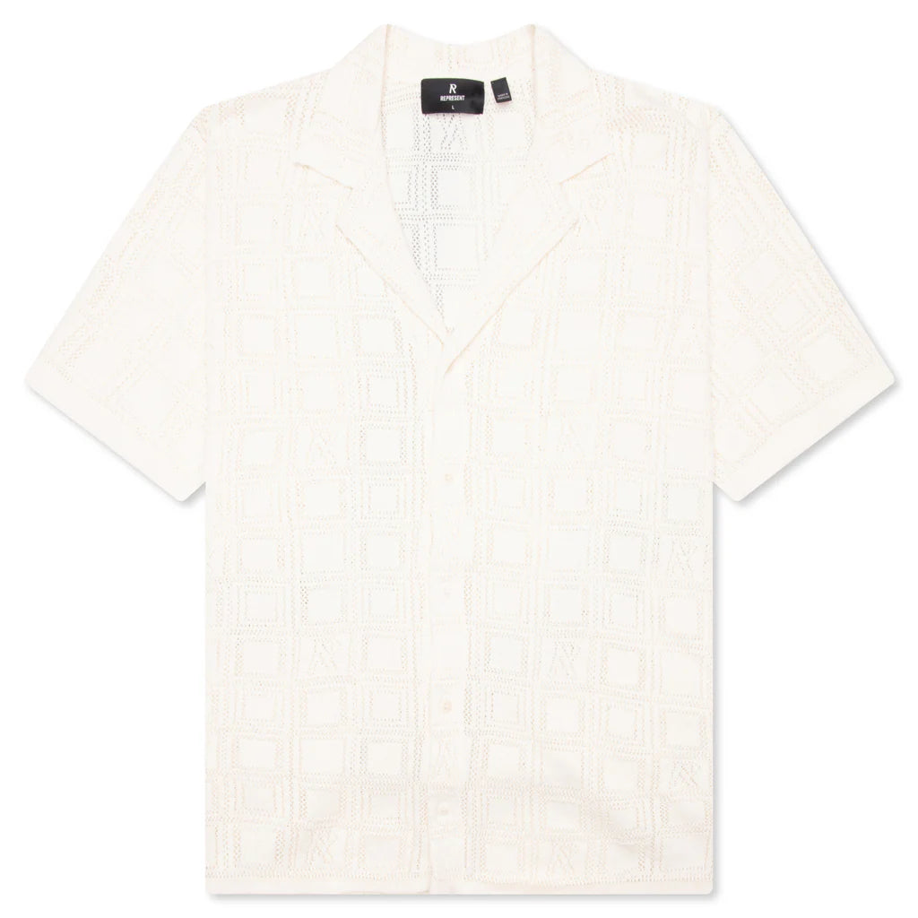 Lace Knit Shirt Chalk