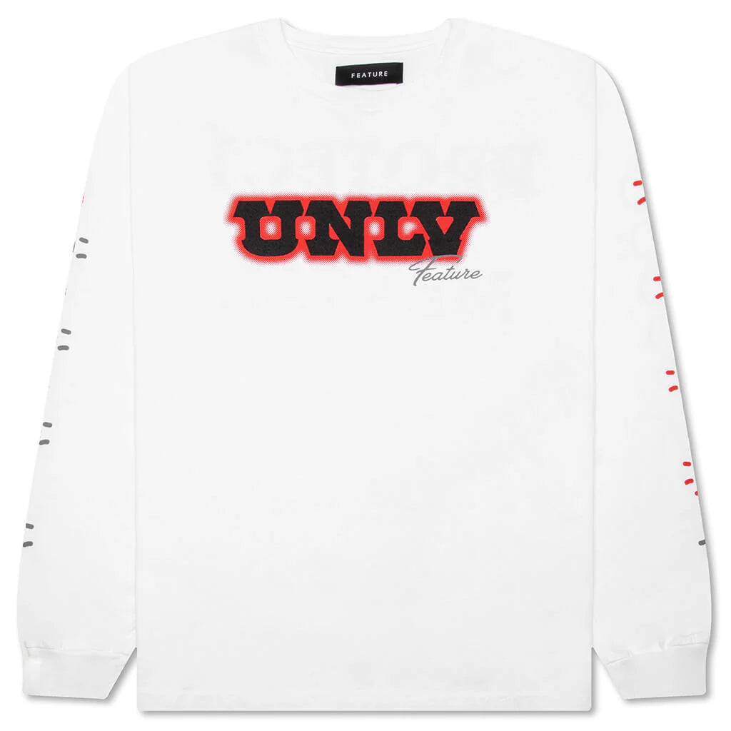 Feature x UNLV Protect Your Rebel L S Tee White