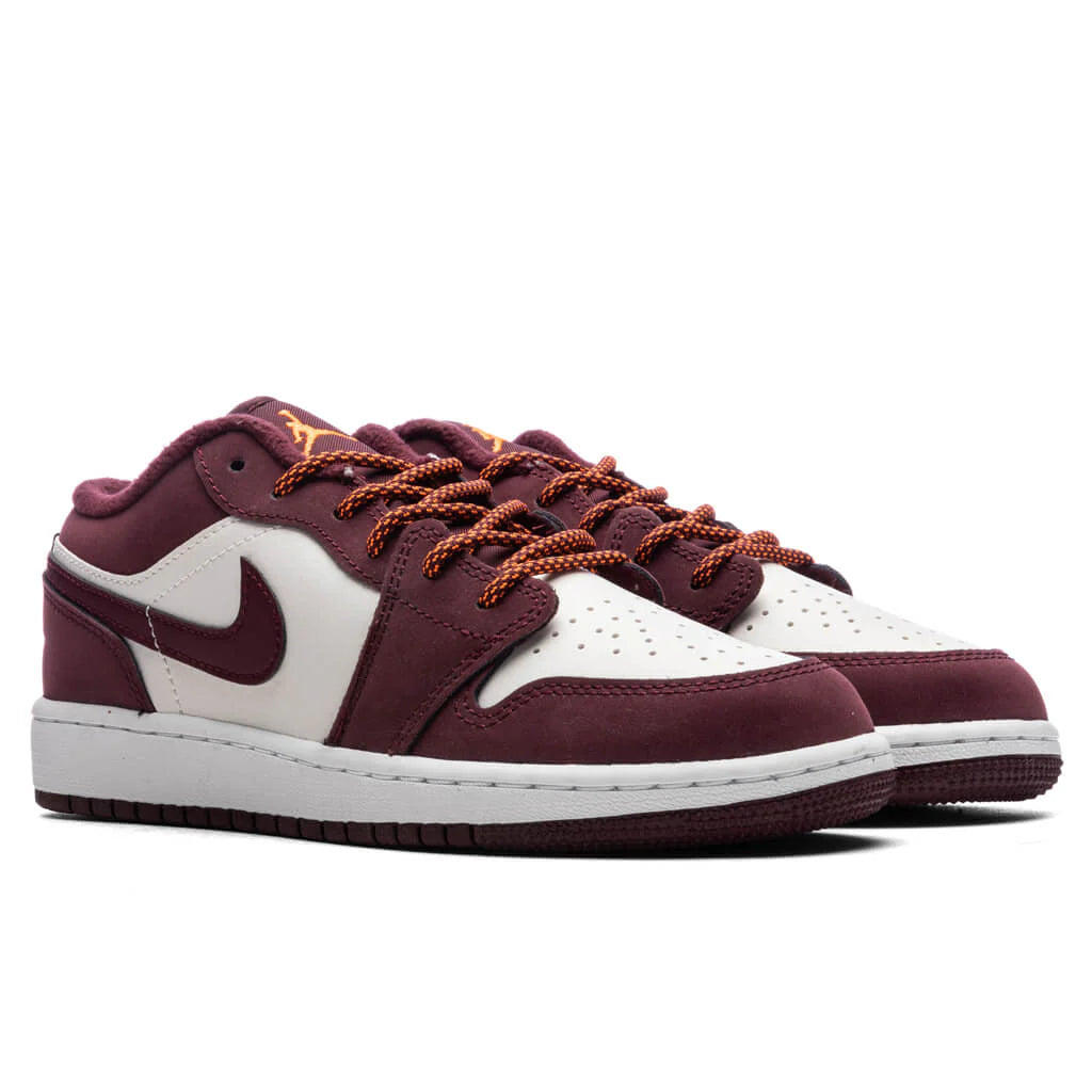 Air Jordan 1 Low GS Phantom Night Maroon Total Orange