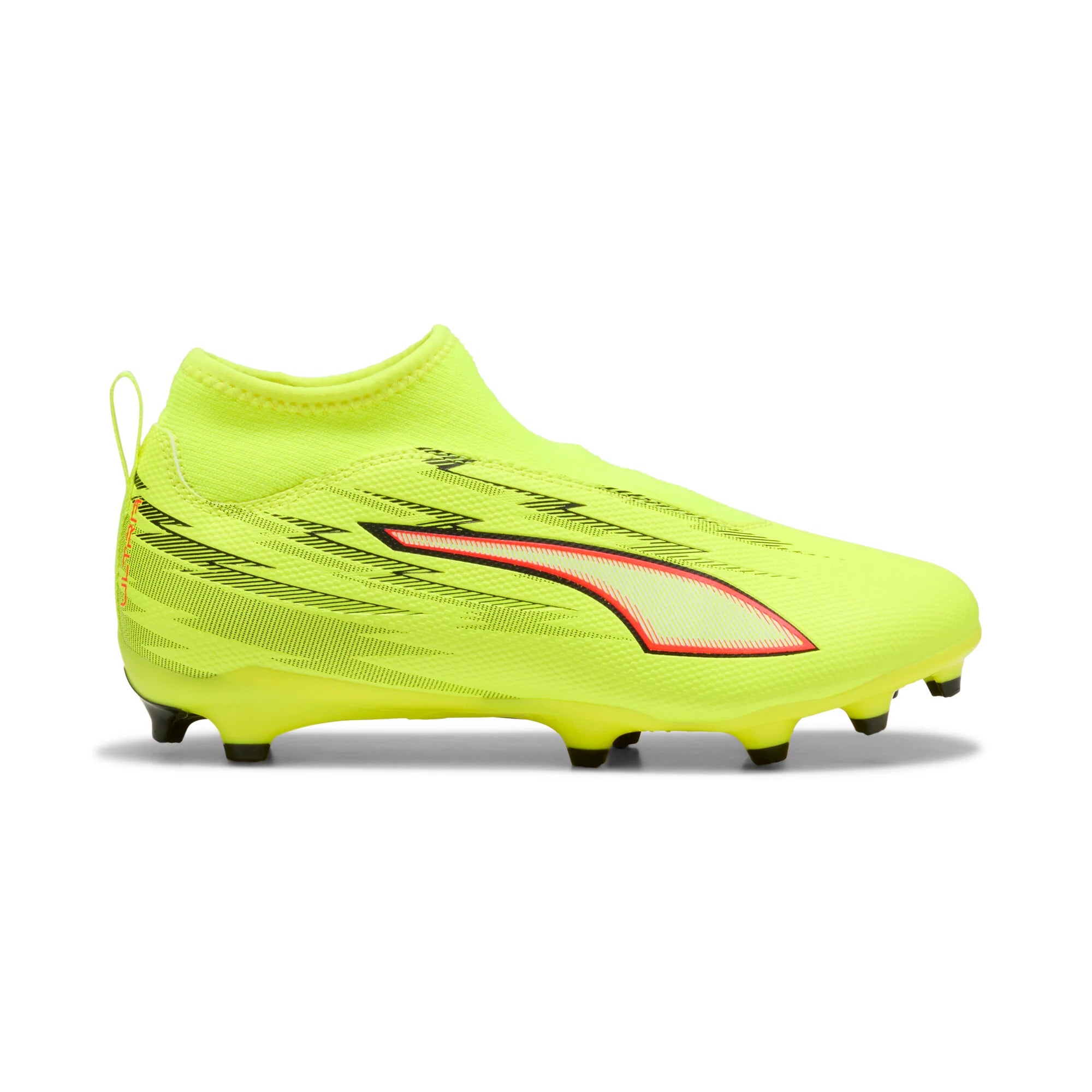 PUMA Ultra 6 Match Laceless FG AG Firm Multi Ground Youth Soccer Cleats Yellow Black