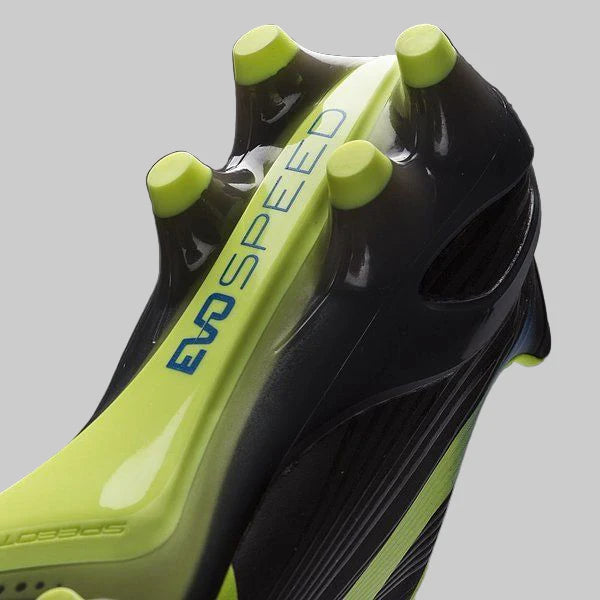 PUMA Evospeed 12 FG Firm Ground Soccer Cleats Black Fluo Yellow Brilliant Blue