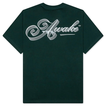Script Tee Green