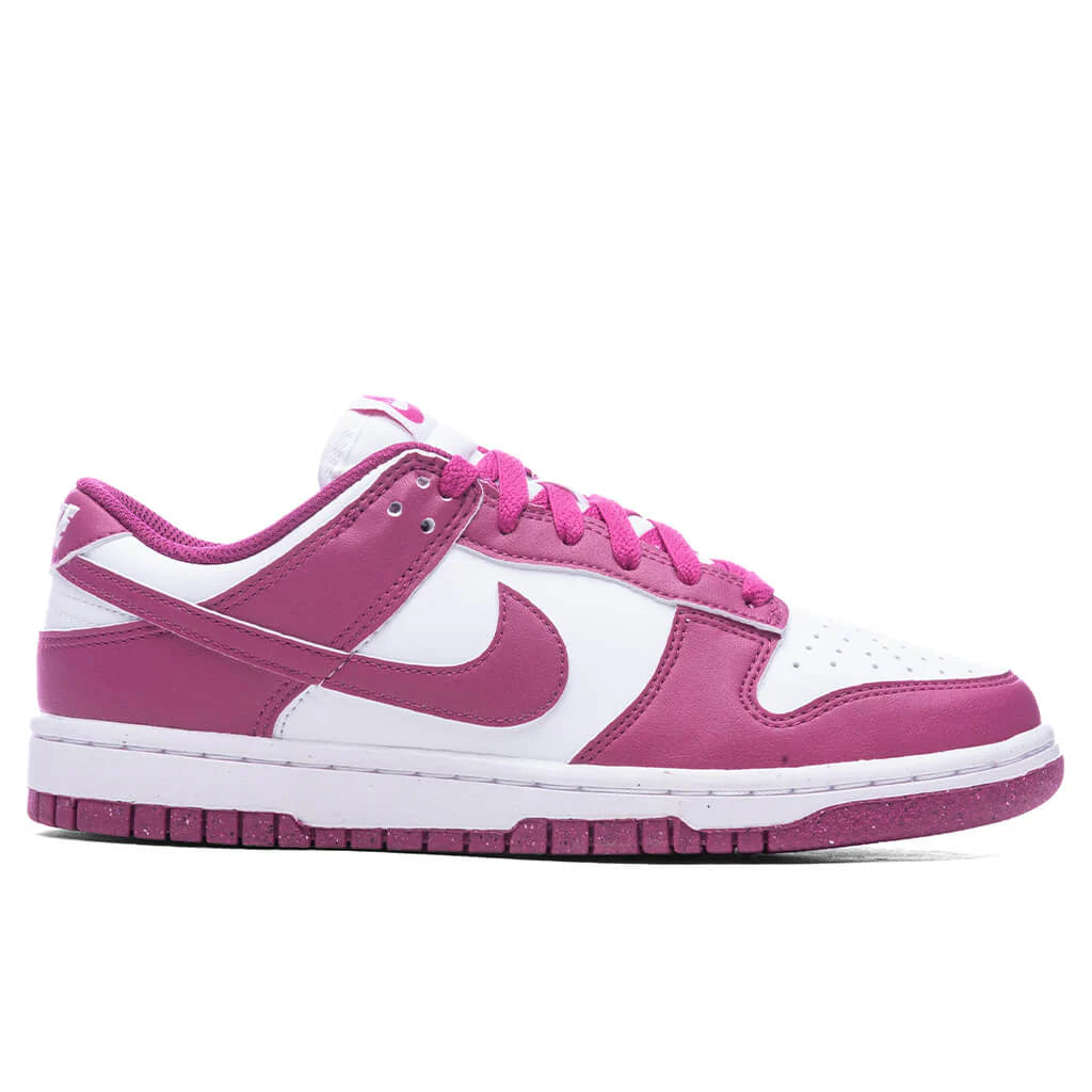 Dunk Low Womens White Hot Fuchsia