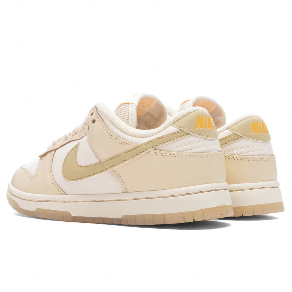 Womens Dunk Low Muslin Team Gold Pale Ivory Laser Orange