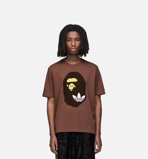 Bape SSL Mens Short Sleeve Shirt Brown