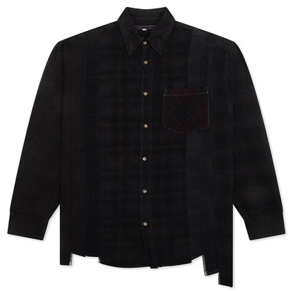 Over Dye 7 Cuts Shirt Black