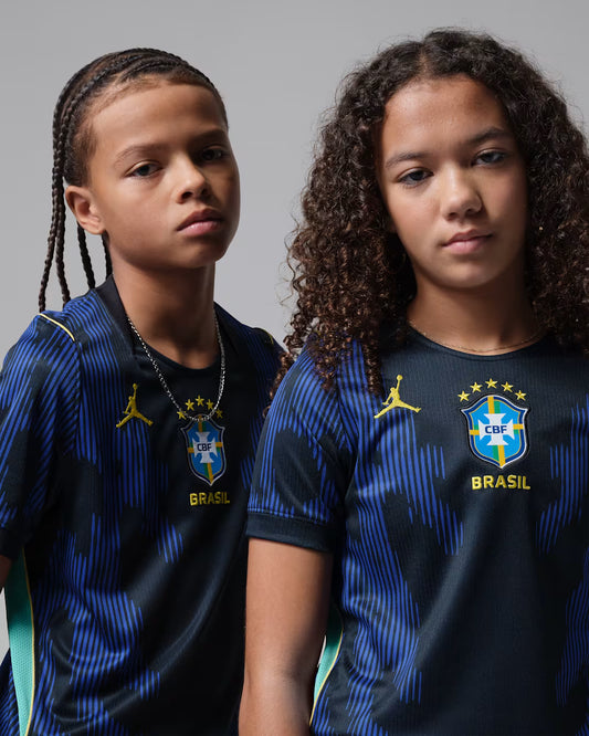 Nike Brazil Away Youth Soccer Jersey 2026 Old Royal Black