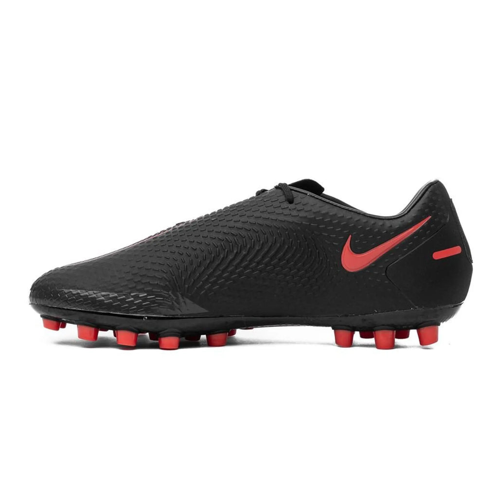 Nike Phantom GT Academy AG Artificial Grass Soccer Cleats Black Chile Red Dark Smoke Grey