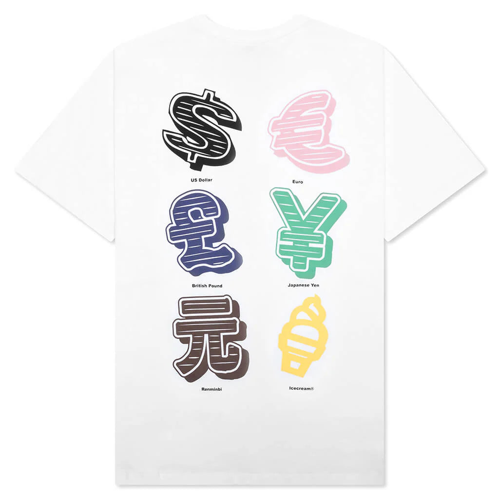 Cash Rules S S Tee White