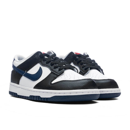 Dunk Low GS Black Midnight Navy White University Red