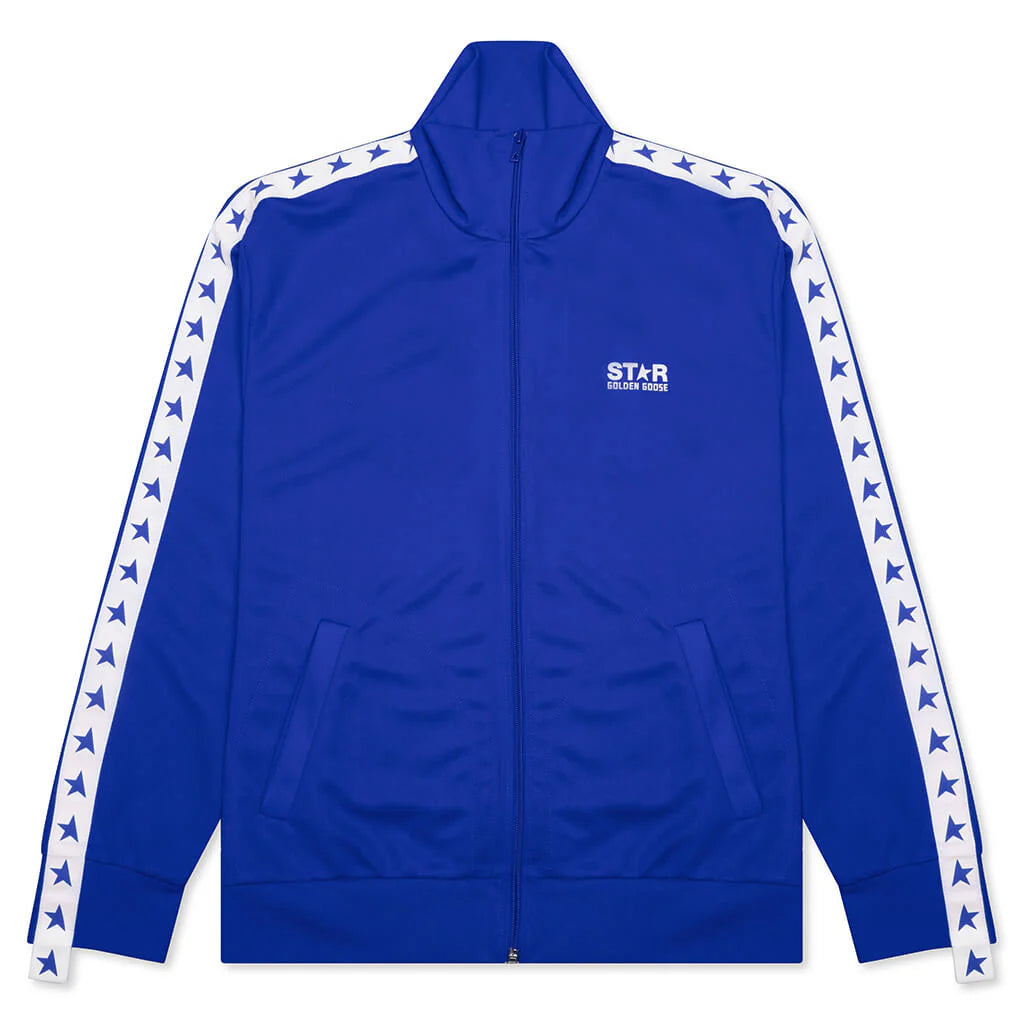 Star Zipped Track Jacket Bluette White