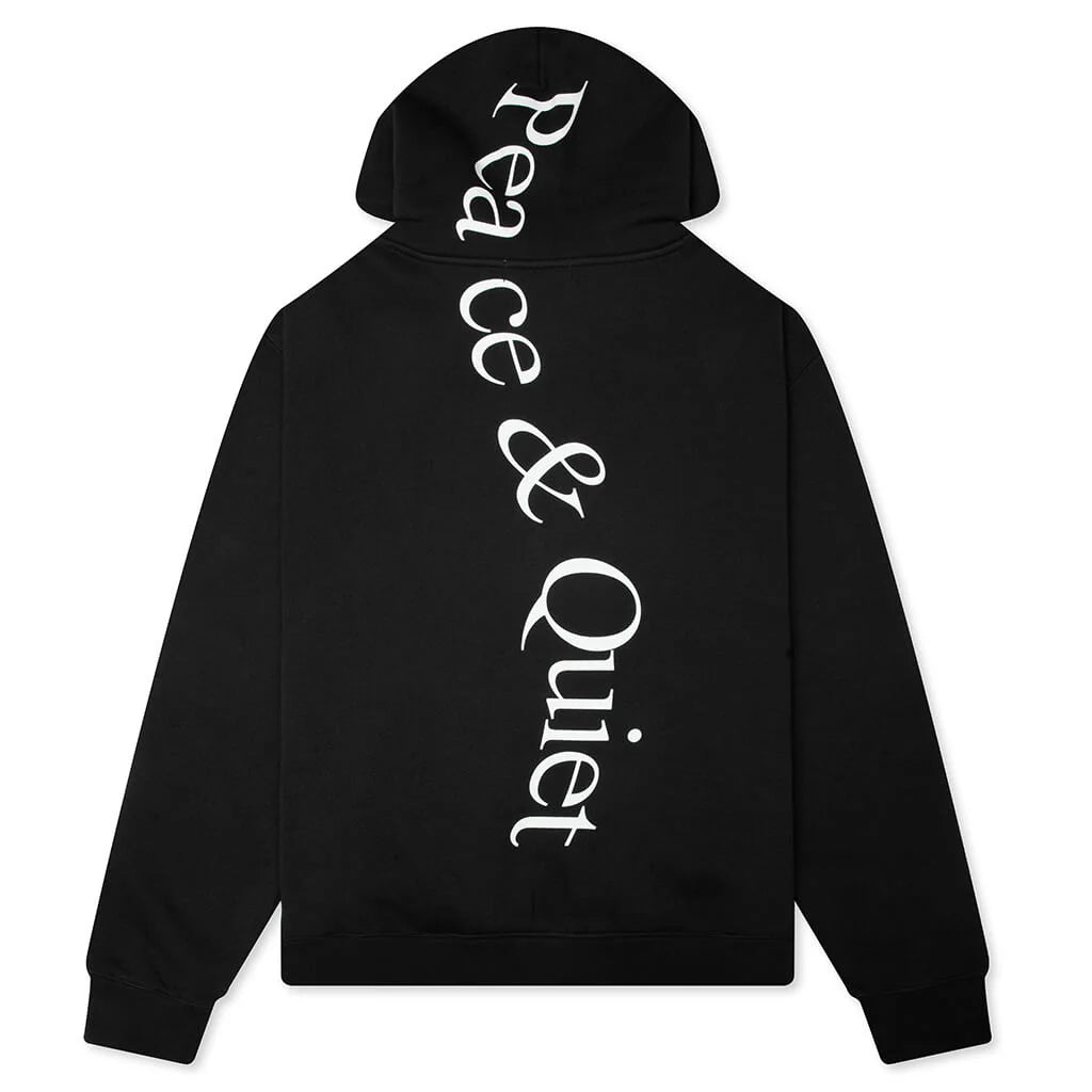 Wordmark Zip Up Hoodie Black