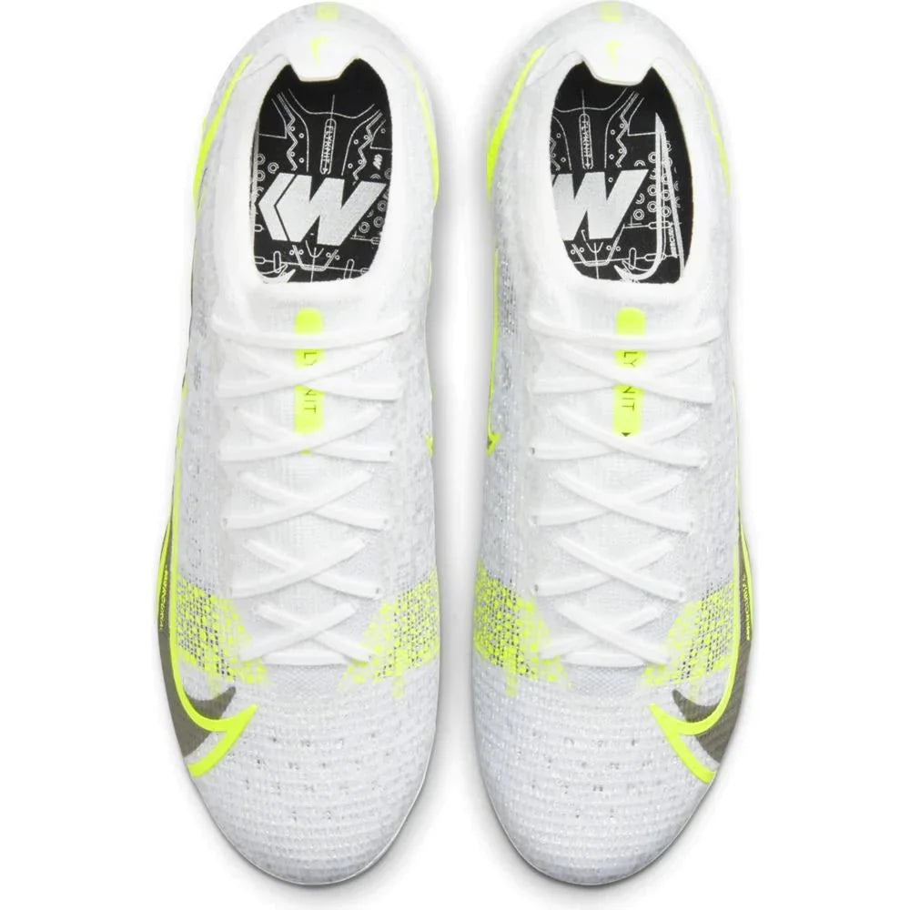 Nike Mercurial Vapor 14 Elite FG Firm Ground Soccer Cleats White Black Silver Volt