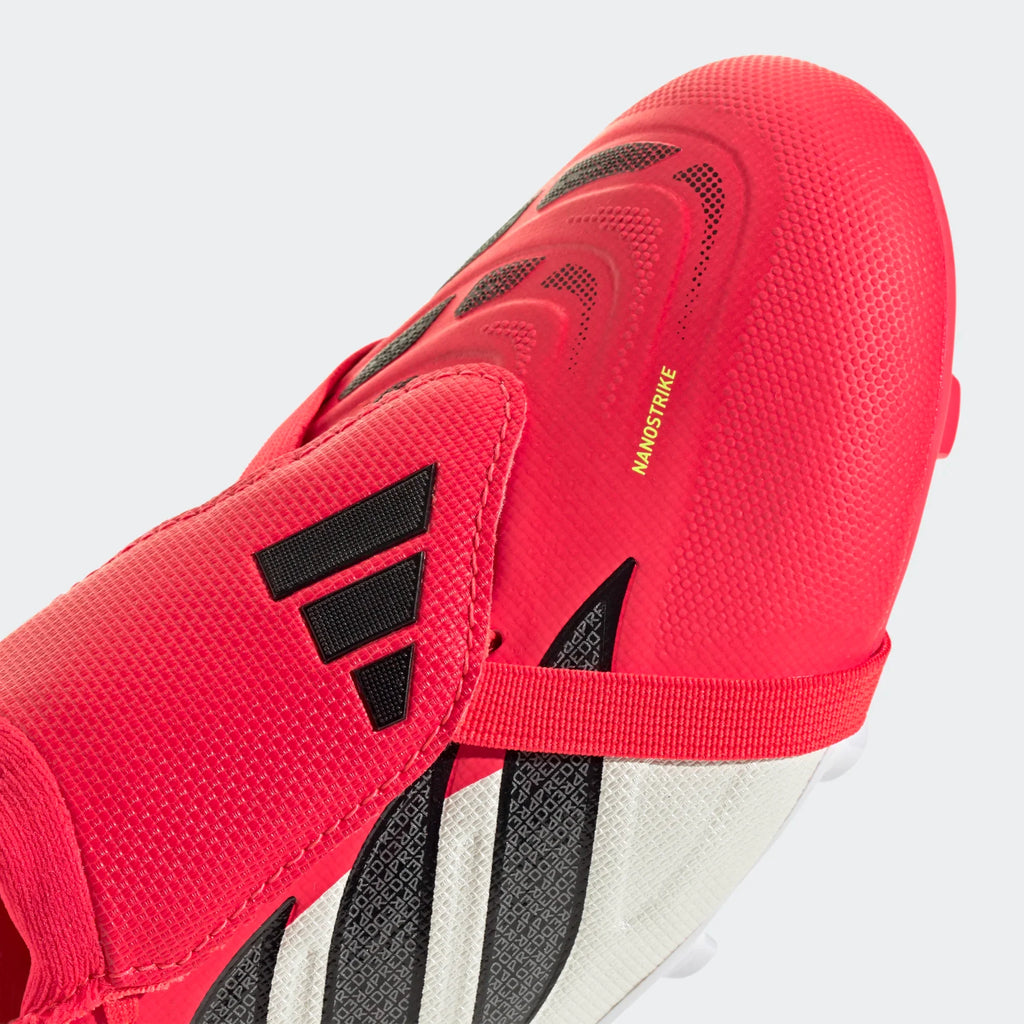 adidas Predator League Fold Over Tongue FG Firm Ground Youth Soccer Cleats Lucid Red Black