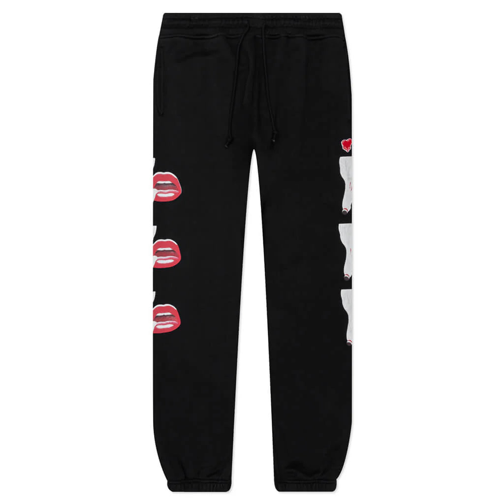 Emotionally Unavailable x Tom Wesselmann Smoking Lips Sweatpants Black