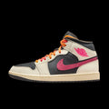 WMNS Air Jordan 1 Mid SE Edge Pale Ivory Racer Pink Black Muslin