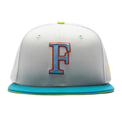 Feature x New Era F Logo Tree Of Life NBA 59FIFTY Fitted Stone