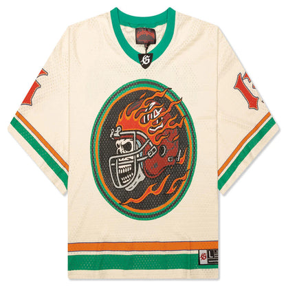 First Down Jersey Bone Teal Orange