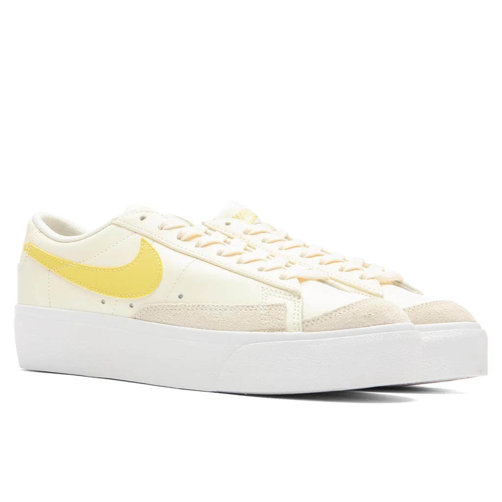 Womens Blazer Low Platform Pale Ivory Saturn Gold White